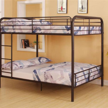 Bristol Dark Brown Metal Full/Full Bunk Bed