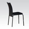 Senon Youth Black PU Metal Armless Solid Back Chair