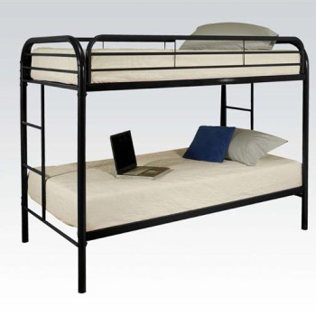 Thomas Black Metal Twin/Twin Bunk Bed W/Built In Ladder