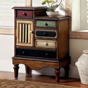 NECHE ACCENT CHEST Antique Walnut Finish