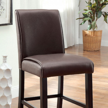 GLADSTONE II COUNTER HT. CHAIR Dark Walnut Finish