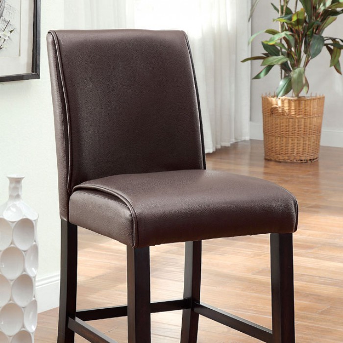 GLADSTONE II COUNTER HT. CHAIR Dark Walnut Finish