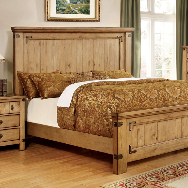 Pioneer Queen Bed Burnished Pine