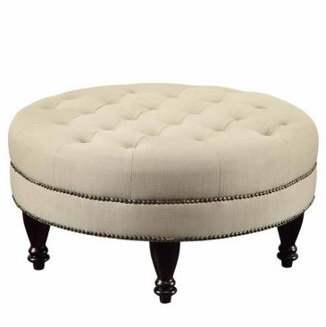 Ottomans Traditional Round Cocktail Ottoman