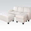 Lyssa White Reversible Sectional & Ottoman