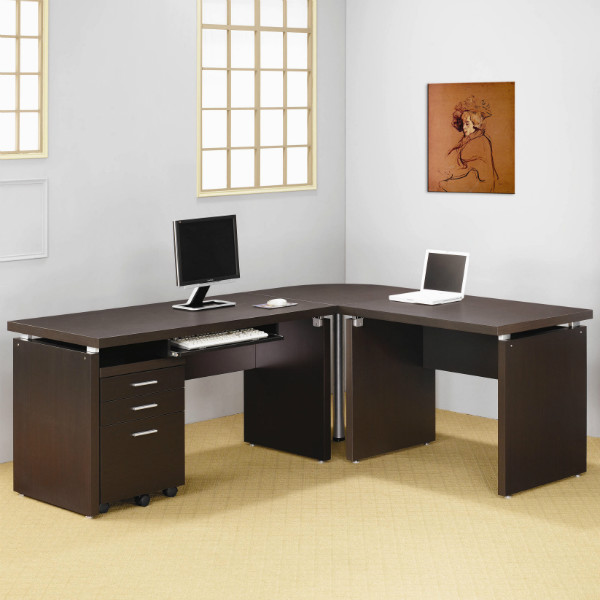 Skylar Contemporary L Shaped Computer Desk