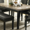 Cristo Dining Set - Black Wood - Marble Top 5 pc (1 Table and 4 side chair)