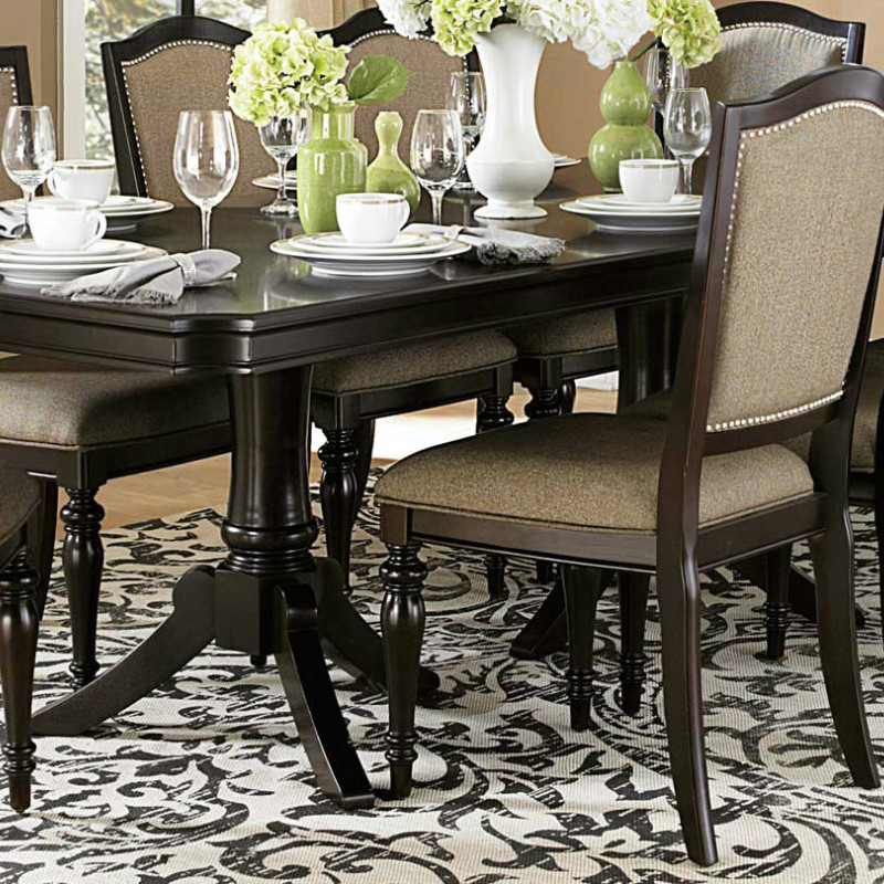 Marston Double Pedestal Dining Table - Dark Cherry