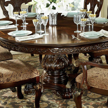 Deryn Park Round Pedestal Dining Table - Cherry