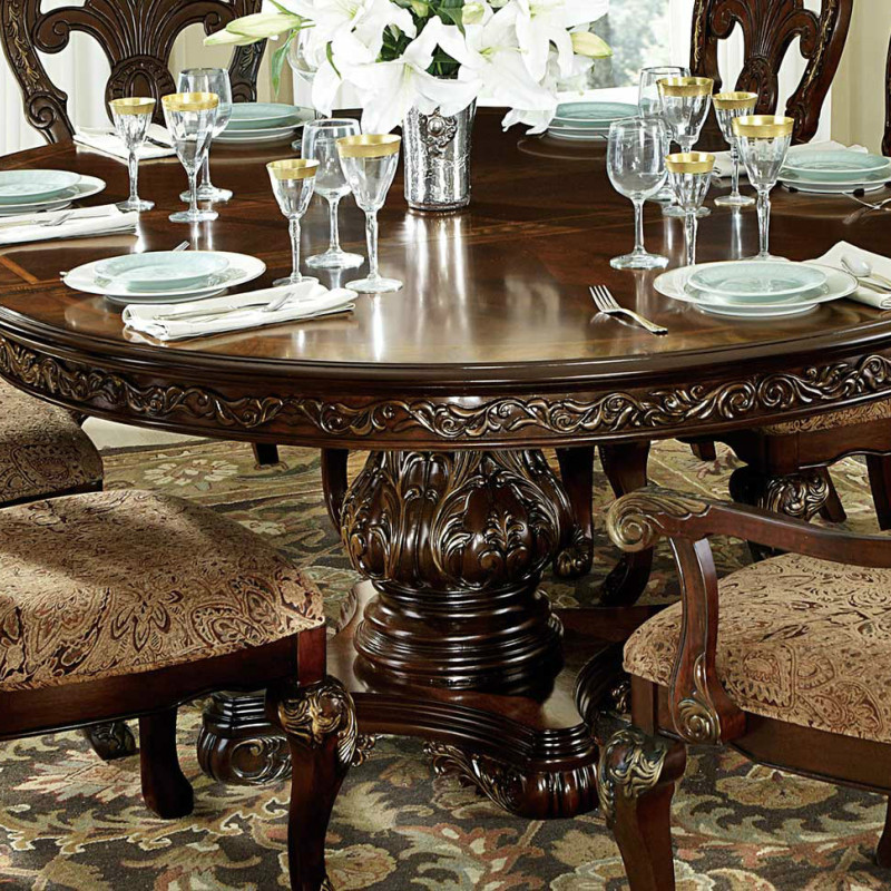 Deryn Park Round Pedestal Dining Table - Cherry