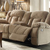Laurelton Reclining Sofa Set - Taupe Fabric 