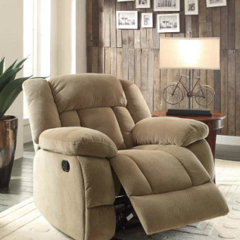 Laurelton Glider Reclining Chair - Taupe Fabric  