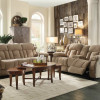 Laurelton Reclining Sofa Set - Taupe Fabric 