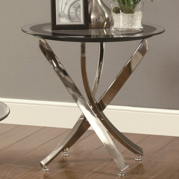 Occasional Group 702580 End Table w/ Tempered Glass Top