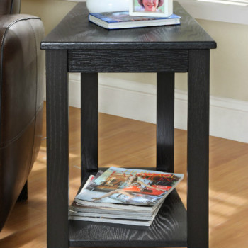 Elwell Chairside Table - Wedge - Black