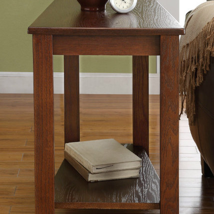 Elwell Chairside Table - Wedge - Espresso