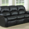 Cranley Double Reclining Sofa - Black Bonded Leather 9700BLK-3 Homelegance