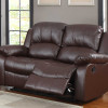 Cranley Double Reclining Love Seat - Brown Bonded Leather 9700BRW-2 Homelegance
