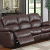 Cranley Double Reclining Sofa - Brown Bonded Leather 9700BRW-3 Homelegance
