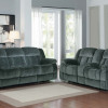 2pc Laurelton Reclining Sofa Set - Charcoal - Textured Plush Microfiber  9636CC Homelegance 