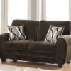 Rubin Love Seat - Chocolate Textured Microfiber 9734CH-2 Homelegance 