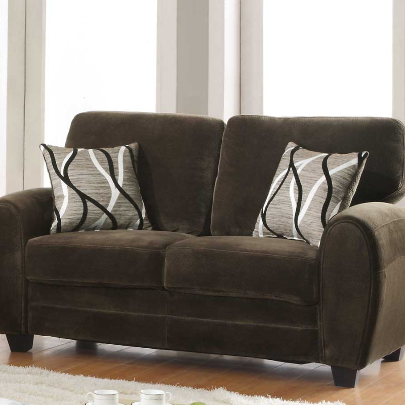 Rubin Sofa Set - Chocolate Textured Microfiber 9734CH Homelegance 