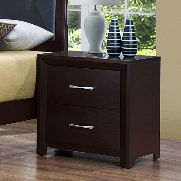Edina Bedroom Set - Brown Espresso 4pc set (QB+NS+DR+MR)