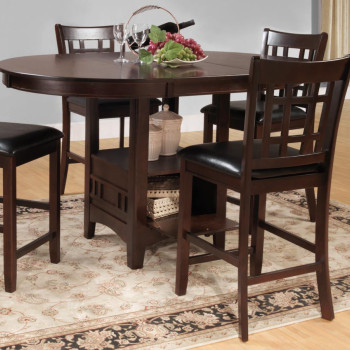 Junipero Counter Height Dining Set 5pc set (TABLE+4 COUNTER HEIGHT CHAIRS