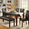 Decatur Dining Set- Espresso 6pc set (TABLE + 4 SIDE CHAIRS + 1 BENCH