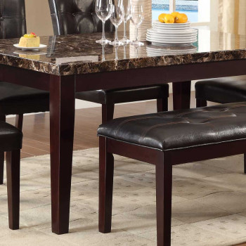 Teague Faux Marble Dining Table - Espresso 2544-64