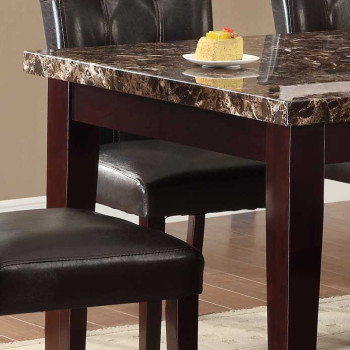 Teague Side Chair - Espresso  - Tufted Dark Brown Bi-Cast Vinyl 2544S
