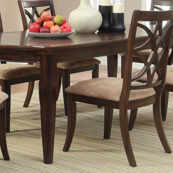 Keegan Dining Set - Cherry 7pc set (TABLE + 2 ARM CHAIRS + 4 SIDE CHAIRS)
