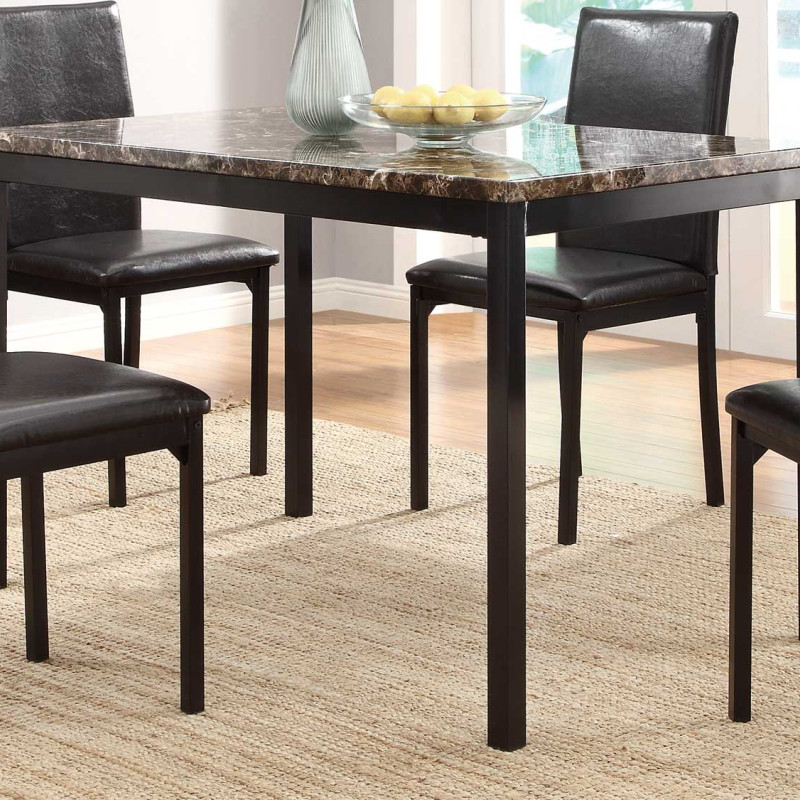 Tempe Dining Set - Black 5pc set (TABLE + 4 SIDE CHAIRS