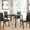 Tempe Dining Set - Black 5pc set (TABLE + 4 SIDE CHAIRS