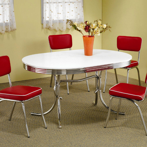 Cleveland 5 Piece Chrome Plated Dining Set